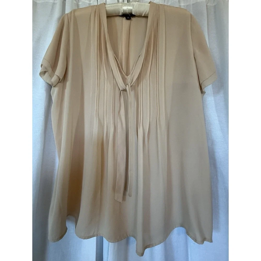Lands End Summer Blouse Size 16 Soft Pink Woman's Flowy Feminine